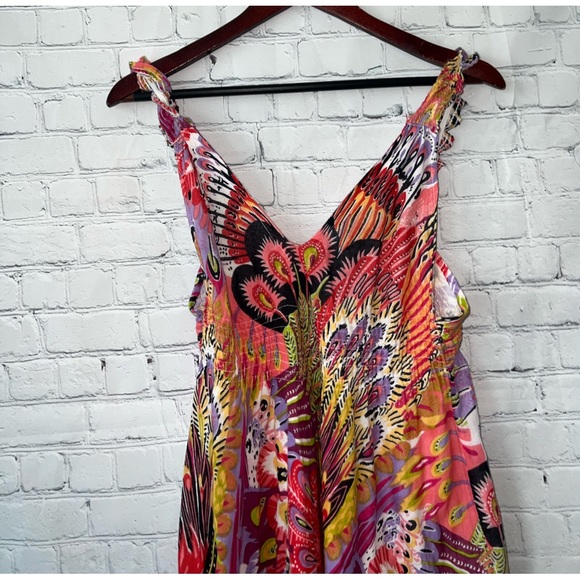 etc. Multicolor long floral dress size S - Picture 5 of 11